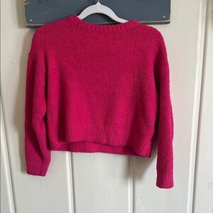 GAP Kids Pink Fuzzy Sweater Classic Crew Neck